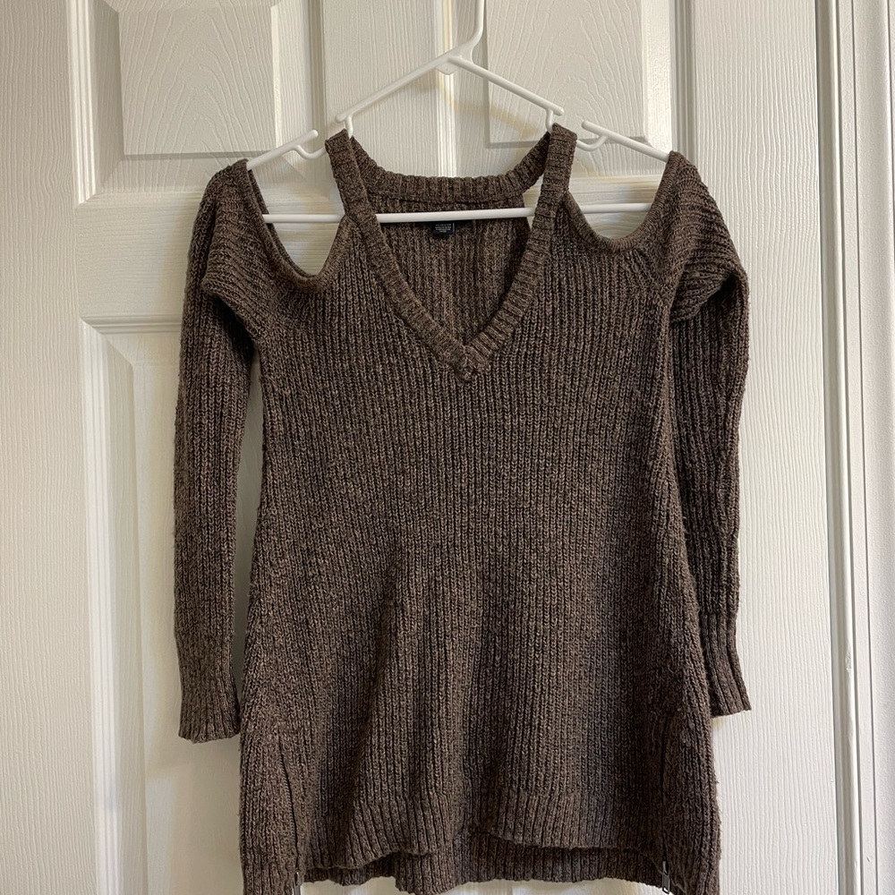 American Eagle cold-shoulder sweater